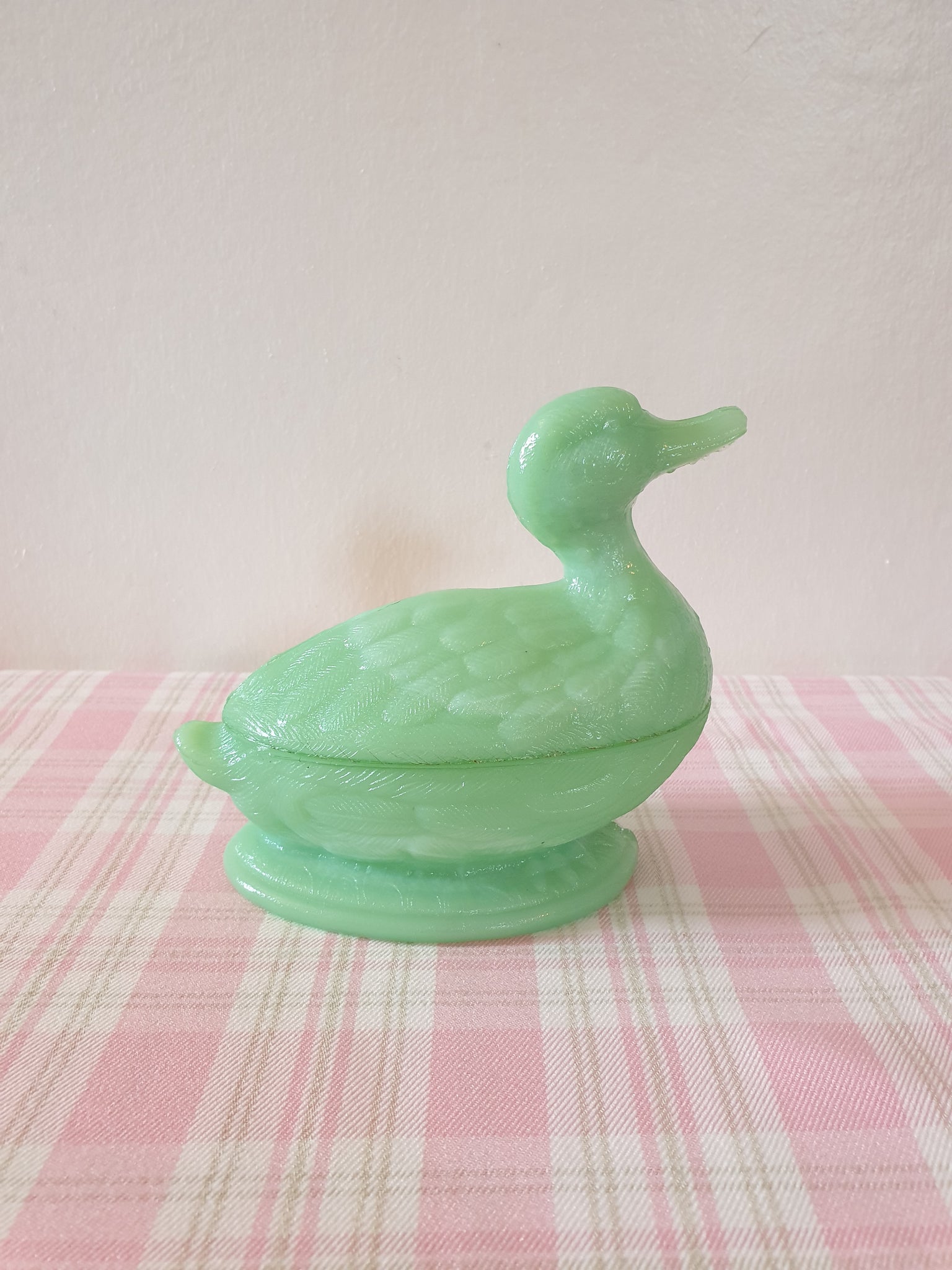 Bonbonnière Canard en opaline