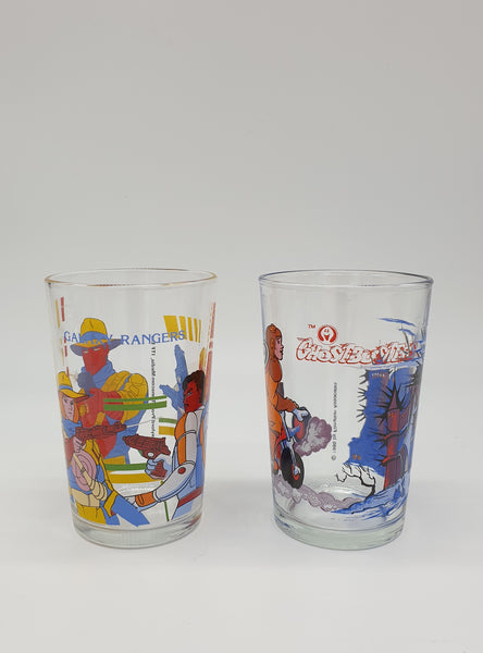 Lot de 5 verres dessins animés années 80