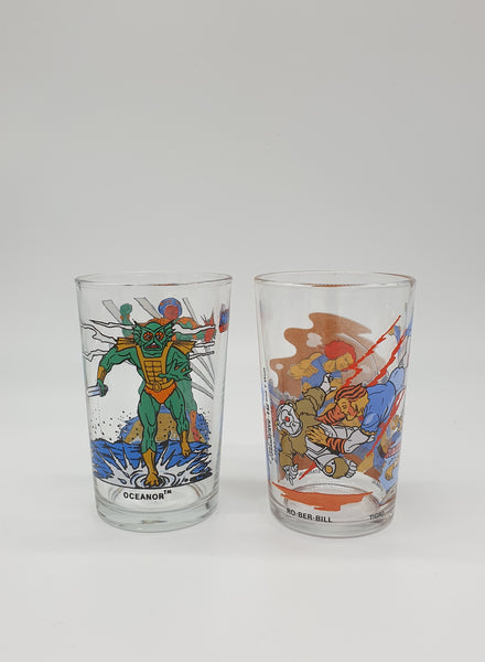 Lot de 5 verres dessins animés années 80