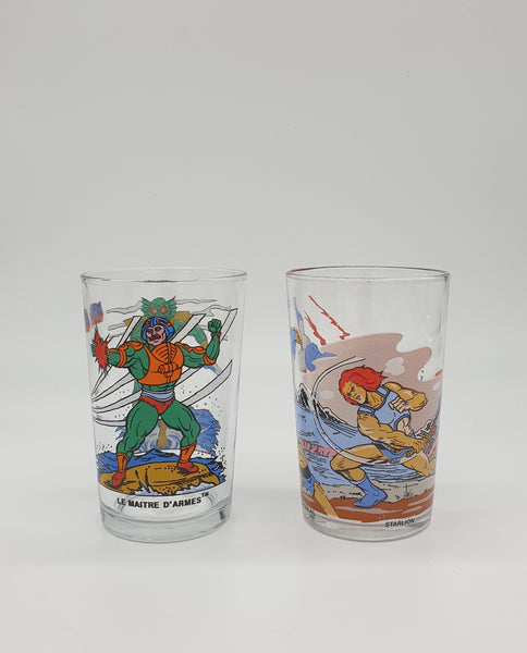 Lot de 5 verres dessins animés années 80