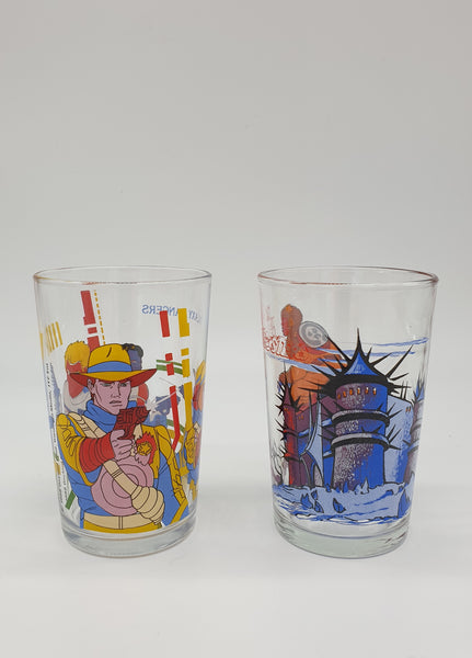 Lot de 5 verres dessins animés années 80