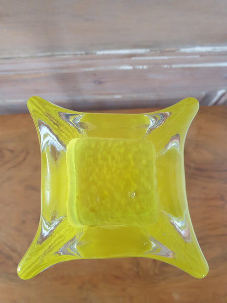 Elégant Soliflore jaune pâle en verre