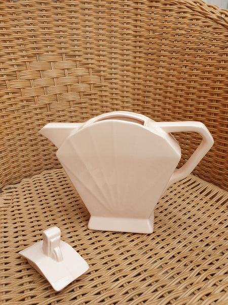 Cafetière ART DECO rose poudré