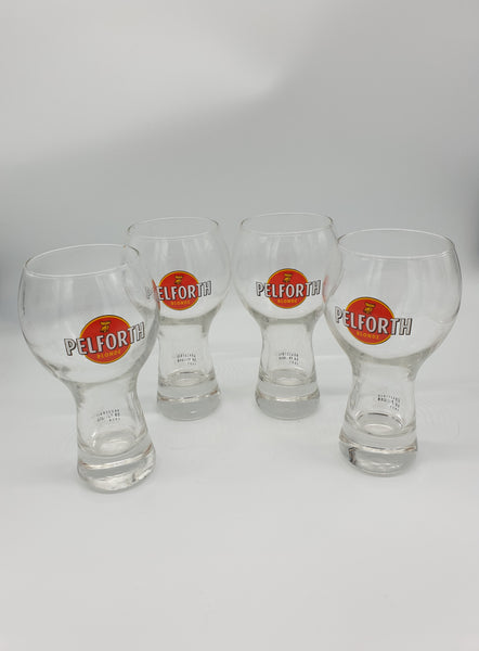 Lot de 6 verres à bière publicitaires (4 Pelforth et 2 Kronenbourg)