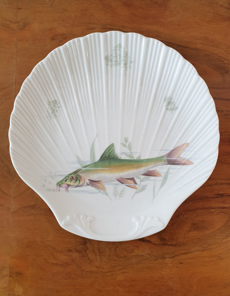 6 Assiettes à poisson en porcelaine de Sologne Limoges