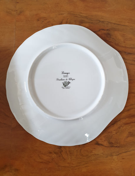 6 Assiettes à poisson en porcelaine de Sologne Limoges