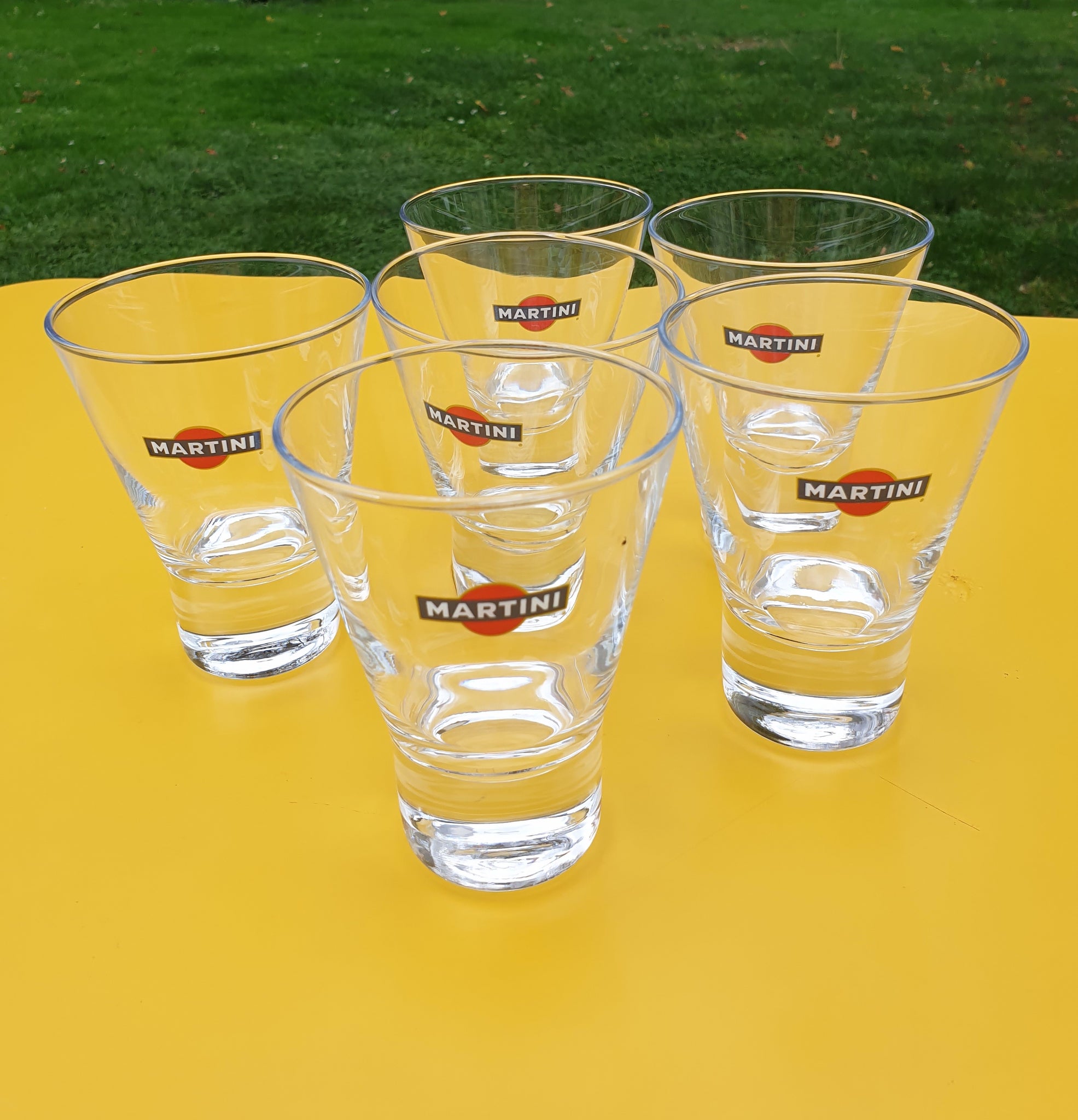 Série de 6 verres publicitaires années 80