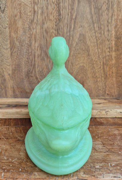 Boîte/Vide-poches en opaline en forme de Canard