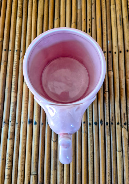 Tasse rose Bergschrund Pink Elephant de Seattle en céramique 1987