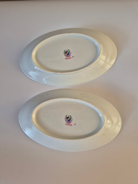 Deux très beaux raviers en Limoges «Collection PARADIS»