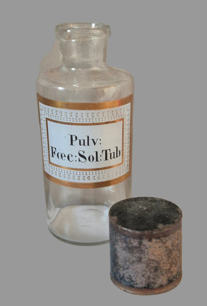 Ensemble de 3 beaux flacons à pharmacie en verre début 20ème