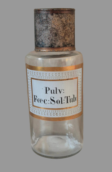 Ensemble de 3 beaux flacons à pharmacie en verre début 20ème