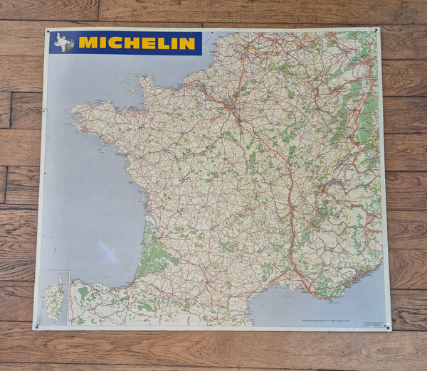 Authentique carte MICHELIN en tôle Edition 1970
