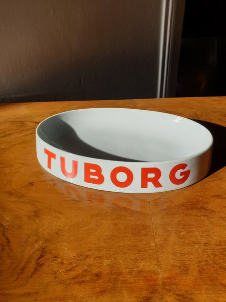 Vide-poche publicitaire TUBORG en faïence années 60