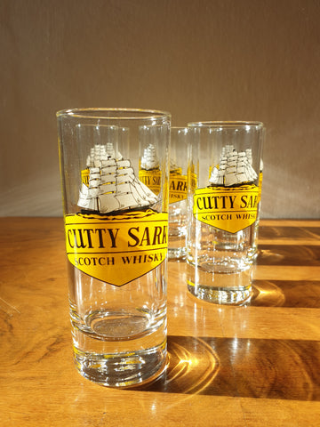 Lot de 8 verres à whisky publicitaires « CUTTY SARK »