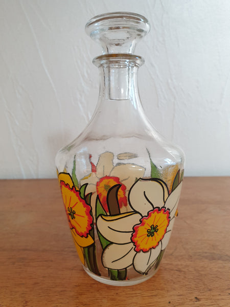 Carafe printanière motif Jonquilles