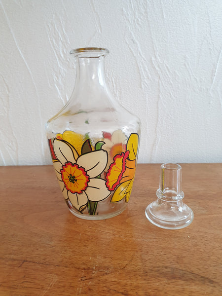 Carafe printanière motif Jonquilles