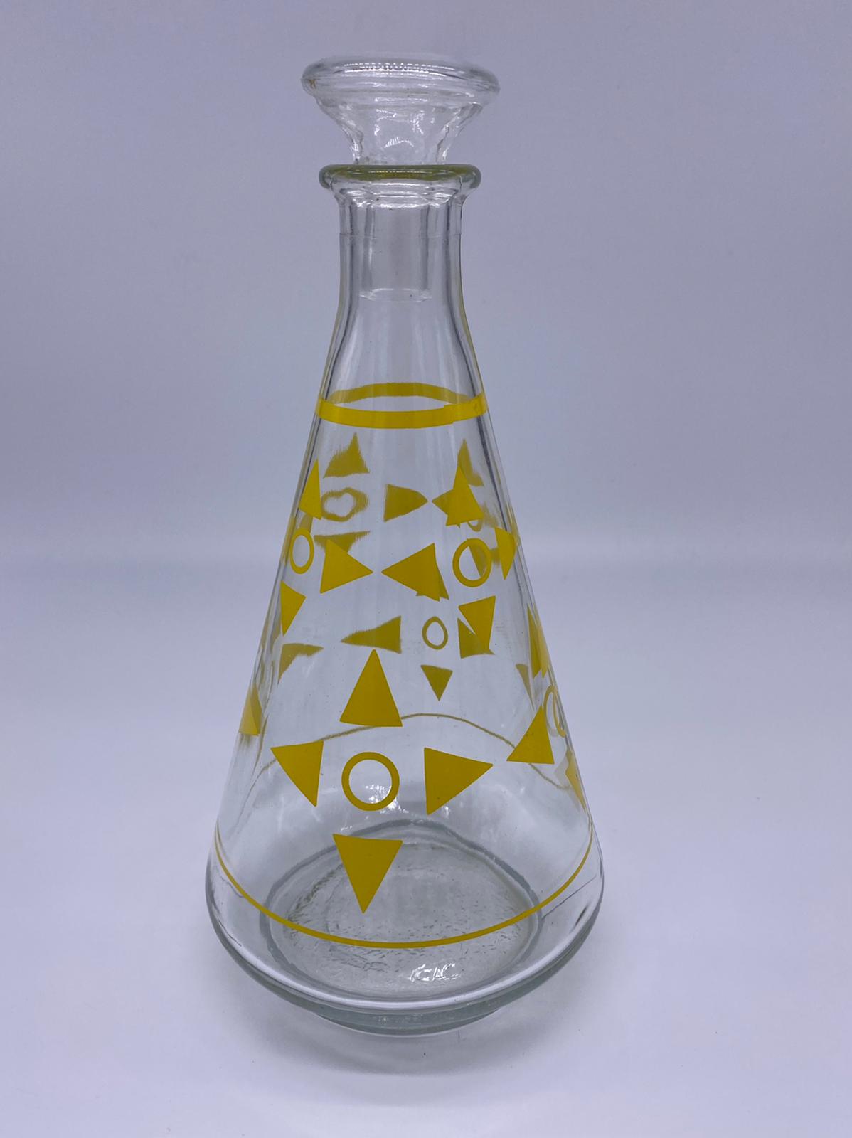 Carafe vintage années 60 motifs triangles